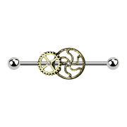 Barbell argento steampunk