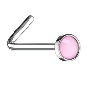 Clous de nez coudés argent avec pierre...