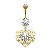 Banane 14k vergoldet mit Anhänger Tribal Herz und...