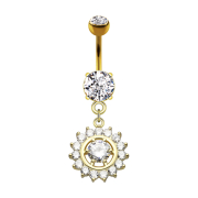 Banane plaquée or 14k avec pendentif couronne de...