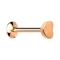 Micro UFO Labret Innengewinde rosegold mit Herz