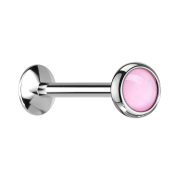 Micro UFO Labret femelle argenté avec pierre...