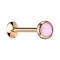 Micro UFO Labret femelle or rose avec pierre époxy rose