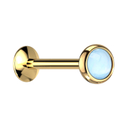 Micro UFO Labret internal thread gold-plated with epoxy...