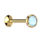 Micro UFO Labret internal thread gold-plated with epoxy stone blue