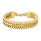 Gold-plated matt double-row wheat bracelet