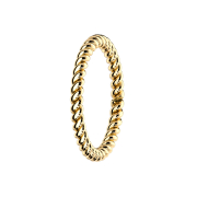 Bague dorée tressée
