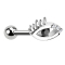 Micro barbell silver eye
