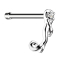Clou de nez droit argenté serpent avec cristal