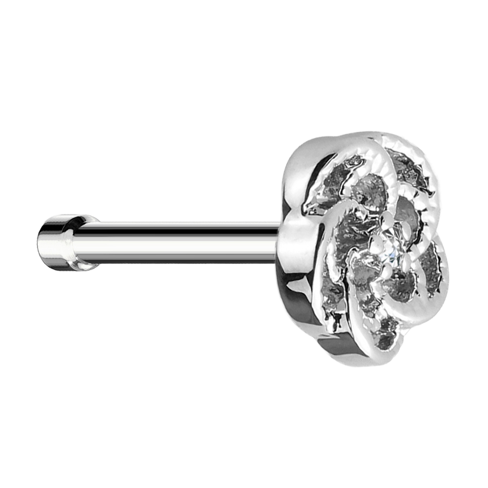 Silber Nasenstecker In 925er Silber, Nasenpiercing Stecker