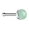 Nasenstecker gerade silber mit Jade Stein