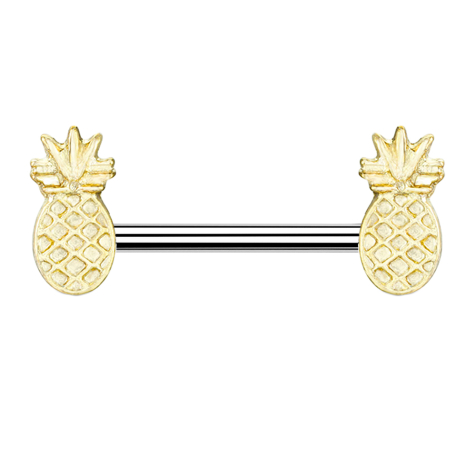 Barbell silver with pineapple