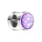 Fake Plug argent avec opalite violette