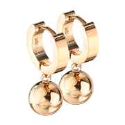 Folding earring rose gold pendant ball