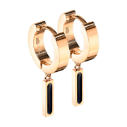 Folding earring rose gold pendant bar