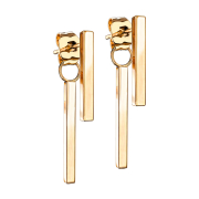 Stud earrings rose gold bar pendant bar