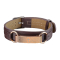 Kunstlederarmband braun Balken rosegold