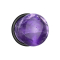 Flared plug made of amethyst stone with O-ring