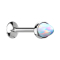 Micro Labret internal thread silver Opal Cone white