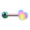 Micro Barbell farbig mit Kugel und Herz