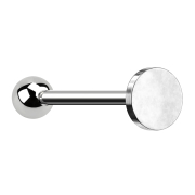 Micro barbell silver with ball and washer