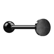 Micro barbell black with ball and washer