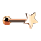 Micro Barbell rosegold mit Kugel und Stern