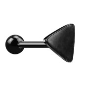 Micro barbell black with ball and triangle