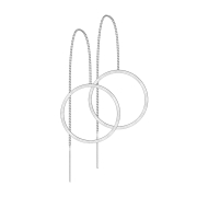 Boucles doreilles argent chaîne à chute...