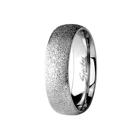 Ring silver speckled