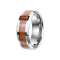 Bague argent avec bandes de bois