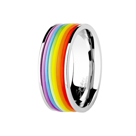 Ring silver rainbow