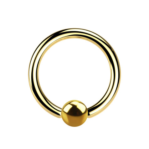Gold-plated ball closure ring