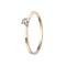 Ring rose gold with square crystal