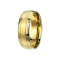 Ring gold-plated brushed double grooved