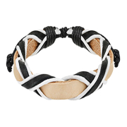 Lederarmband braun geflochten