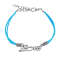 Bracciale in ecopelle blu Love