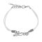 Faux leather bracelet white Love