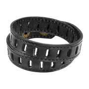 Bracelet en cuir noir avec fente