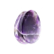 Flared plug drop made from amethyst stone