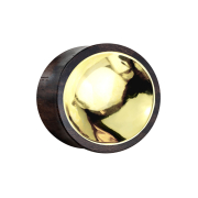 Flared Plug en bois de sono avec étain doré