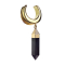 Gold-plated saddle with black onyx stone pendant