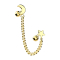 Micro barbell gold-plated moon and star with pendant chain