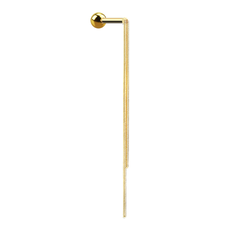 Micro barbell gold-plated with pendant chain