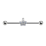 Barbell argent avec couronne