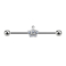 Barbell argent avec couronne