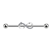 Barbell argent avec infini