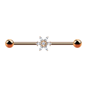 Barbell rose gold with princess
