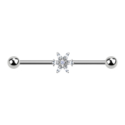 Barbell argent avec princesse