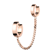 Folding earring rose gold chain with earring